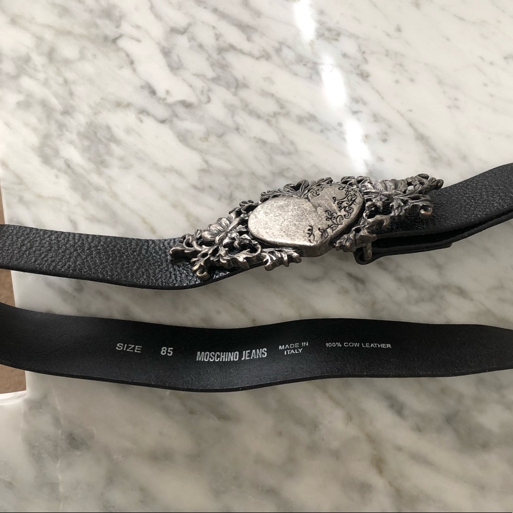 ❤️MOSCHINO JEANS BLACK BELT SIZE 85